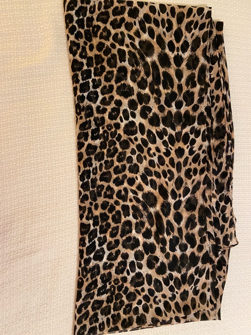 Chico's Leopard Print Lightweight Wrap - Beige, Black